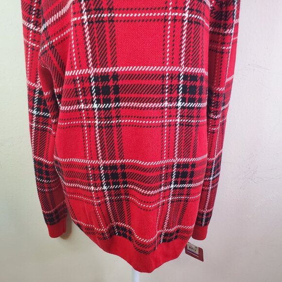 Charter Club Mens Red Plaid Holiday Pullover Sweater XXL - Picture 6 of 10